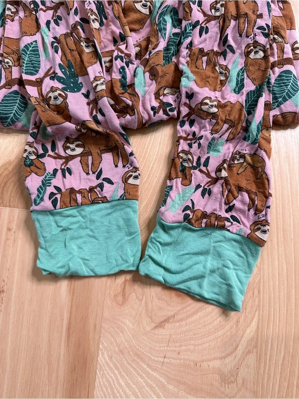 Little Sleepies Pink Sloth Pajama Pants size 9/10